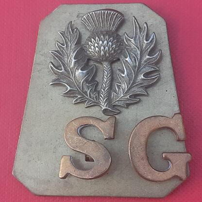 The Scots Guards - Gilding Metal Shoulder Title.