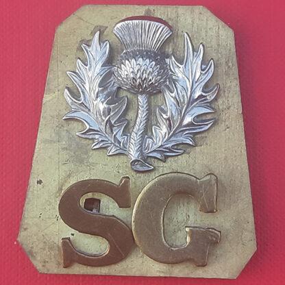 The Scots Guards - Gilding Metal Shoulder Title.