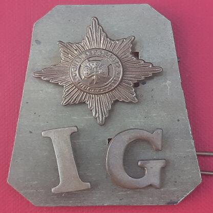 The Irish Guards - Gilding Metal Shoulder Title.