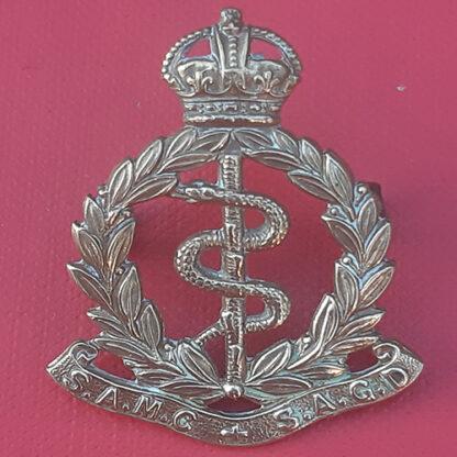 (South Africa) The South African Medical Corps - King's Crown Gilding Metal Cap Badge.