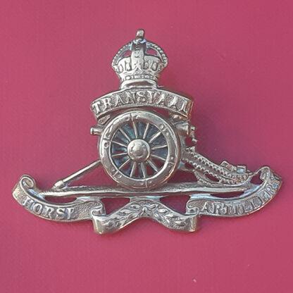 The Transvaal Horse Artillery - King's Crown Gilding Metal Cap Badge.