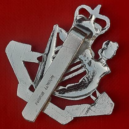 The North Irish Horse - Queen's Crown Silver Anodised Cap Badge. - Image 2