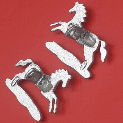 The Northamptonshire Yeomanry - Silver Anodised Collar Badges. - Image 2