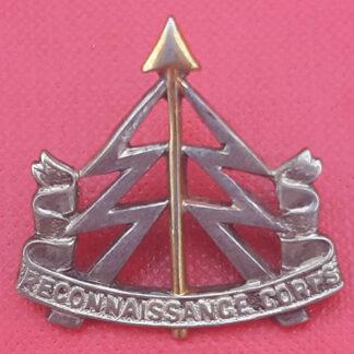 The Reconaissance Corps - Officers Silver & Gilt Collar Badge.