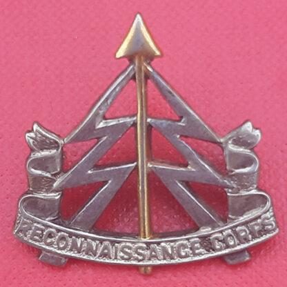 The Reconaissance Corps - Officers Silver & Gilt Collar Badge.