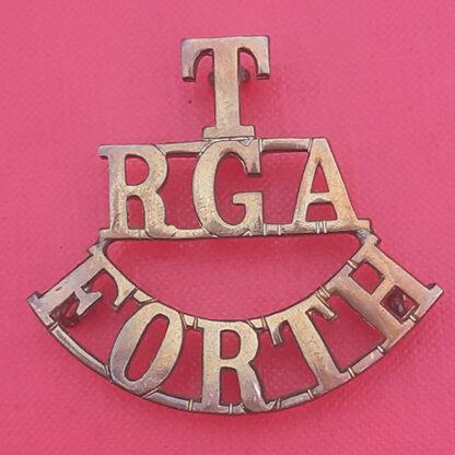 Royal Garrison Artillery Territorials Forth - Gilding Metal Shoulder Title.