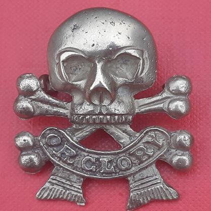 17th/21st Lancers - White Metal Cast N.C.0's Arm Badge.