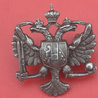 The Queen's Dragoon Guards - Officer's Silver Cap Badge.