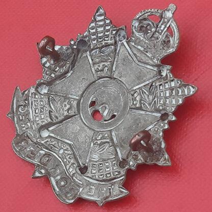 3rd (Militia) Battalion The Border Regiment - King's Crown White Metal Cap Badge. - Image 2