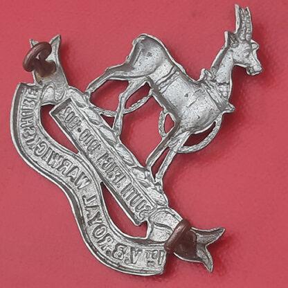 1st Volunteer Battalion The Royal Warwickshire Regiment - White Metal Cap Badge. - Image 2