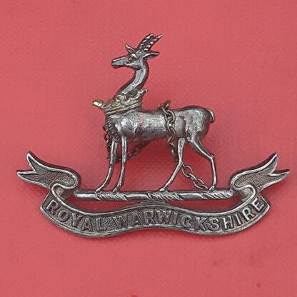 The Royal Warwickshire Regiment - Officer's Silver & Gilt Cap Badge.