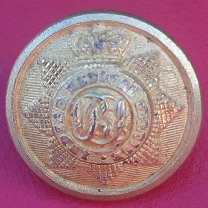 (India) Indian Medical Service - 17 mm Queen Victoria's Crown Gilt Button.