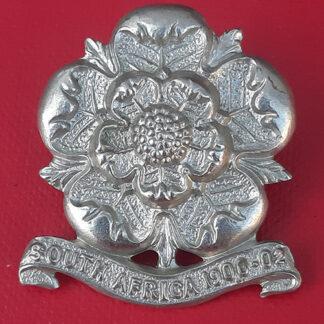 2nd Volunteer Battalion The East Lancashire Regiment - White Metal Collar Badge.