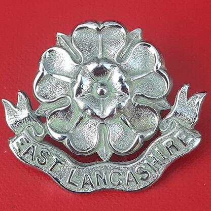 The East Lancashire Regiment - Officer's Silver Plate Collar Badge.