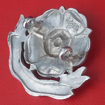 The East Lancashire Regiment - Officer's Silver Plate Collar Badge. - Image 2