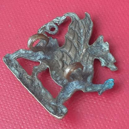 The Welsh Regiment - White Metal Collar Badge. - Image 2