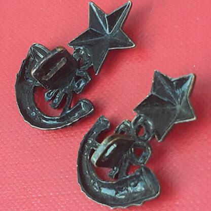 The Cameronians (Scottish Rifles) Blackened Collar Badges. - Image 2