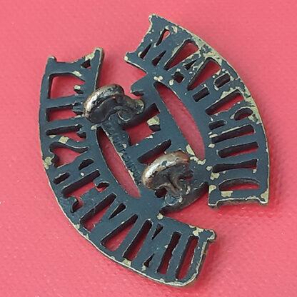 Durham University O.T.C - Blackened Brass Shoulder Title. - Image 2