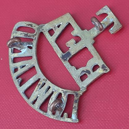 Royal Field Artillery Lowland Territorials - Gilding Metal Shoulder Title. - Image 2