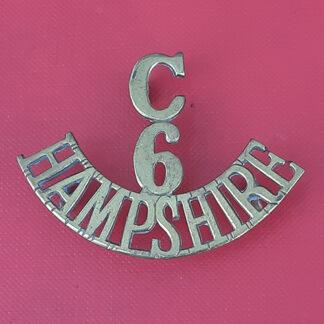 6th Hampshire Regiment Cadets - Gilding Metal Shoulder Title.