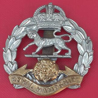 The Royal Hampshire Regiment - Bi Metal Cap Badge.