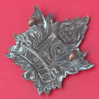 (Canada)  21st Battalion (Eastern Ontario) - King's Crown Gilding Metal Cap Badge. - Image 2