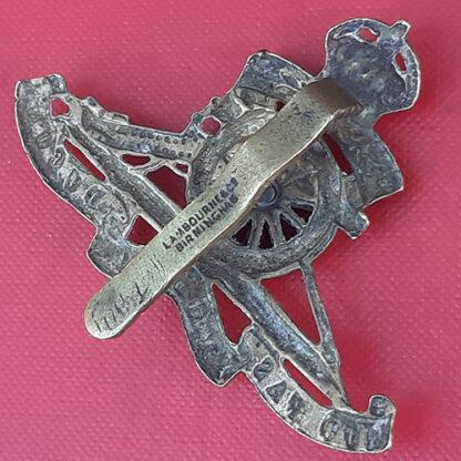 The Royal Artillery Territorials - King's Crown Gilding Metal Cap Badge. - Image 2