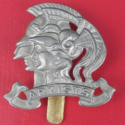 The Artists Rifles - White Metal Cap Badge.