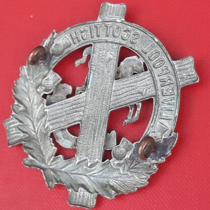 10th Battalion The King's (Liverpool Scottish) - White Metal Cap Badge. - Image 2