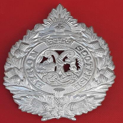 (Australia) The Byron Scottish - King's Crown Silver Plate Cap Badge.