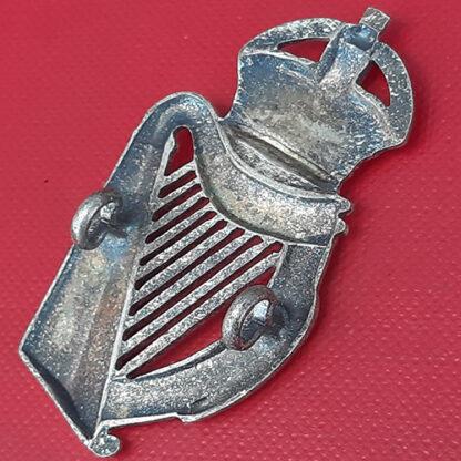 18th County Of London (London Irish) - Officer's Silver Plate Cap Badge. - Image 2