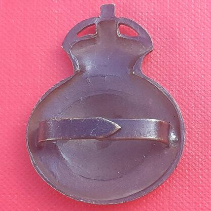 7th Queen's Own Hussars - King's Crown Officer's Service Dress Bronze Cap Badge. - Image 2