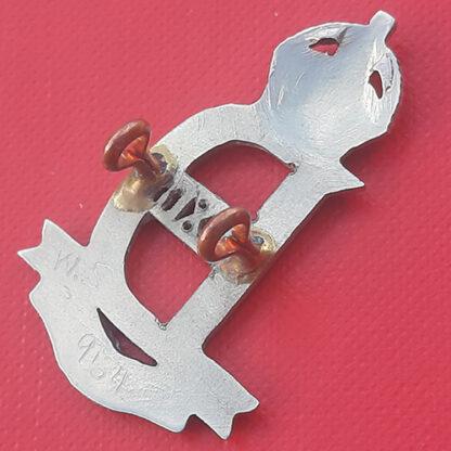 22nd Dragoons - King's Crown Silver Plate Cap Badge. - Image 2