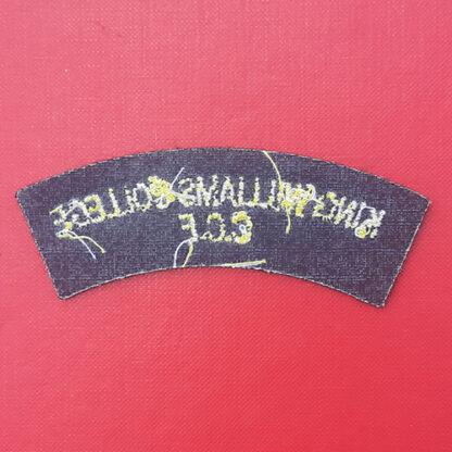 King William's College C.C.F - Cloth Shoulder Title. - Image 2