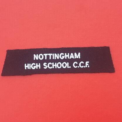 Nottingham High School C.C.F - Cloth Badge.
