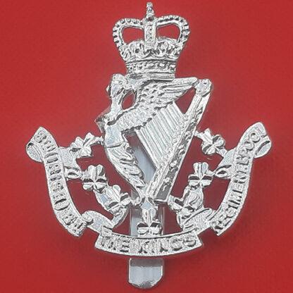 8th (Irish) Battalion The King's Regiment Liverpool - Silver Anodised Cap Badge.
