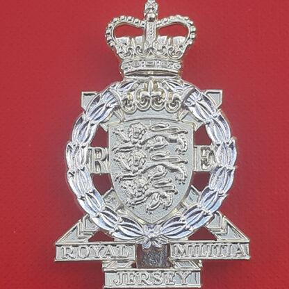 Royal Jersey Militia - Gold & Silver Anodised Cap Badge.