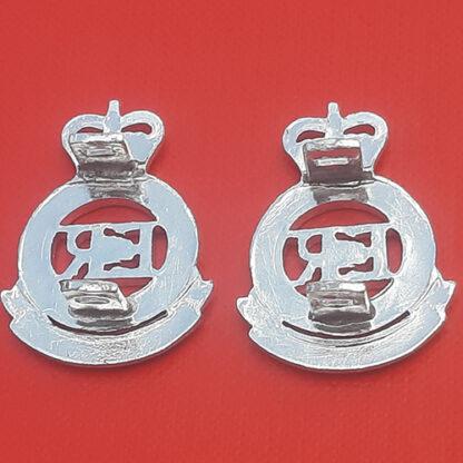 The Royal Military Academy Sandhurst - Silver Anodised Collar Badges. - Image 2