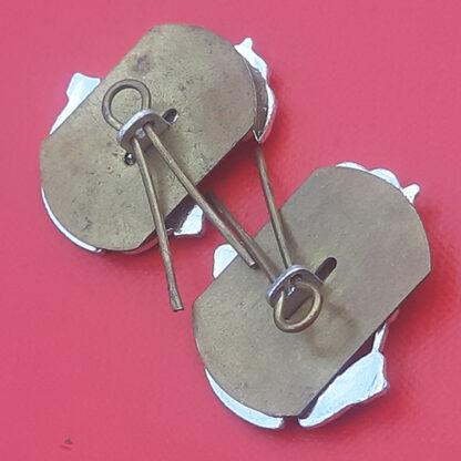 The Yorkshire Brigade - Silver Anodised Collar Badges. - Image 2
