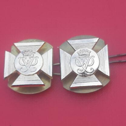 The Wiltshire Regiment - Gold Anodised Collar Badges.