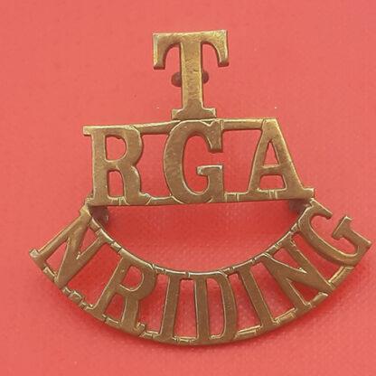 Royal Garrison Artillery North Riding Territorials - Gilding Metal Shoulder Title.