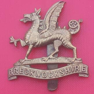 The Brecknockshire Battalion - Gilding Metal Cap Badge.
