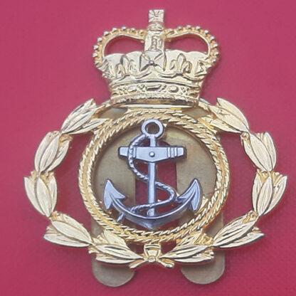 Royal Navy Petty Officer - Queen's Crown Bi Metal Cap Badge.