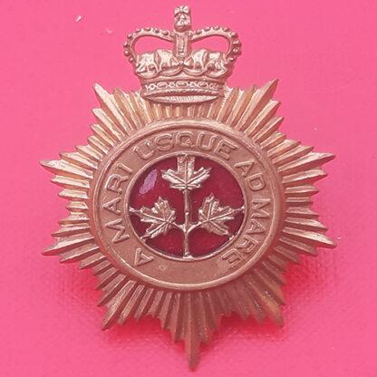 (Canada) The Canadian Grenadier Guards - Queen's Crown Gilding Metal Cap Badge.