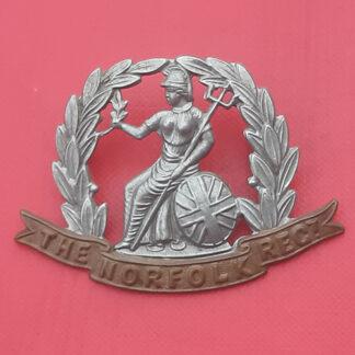 Edwardian Bi-Metal Cap Badge - The Norfolk Regiment