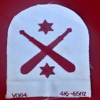 Royal Navy Physical Training Instructor Warrant Officer 2nd Class  - Red On White Embroidered  Trade Badge.