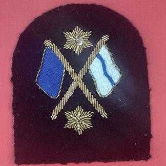 Royal Marines Signallers 2nd Class  - Gold Wire Bullion On Navy Blue Specialist Qualification Badge.