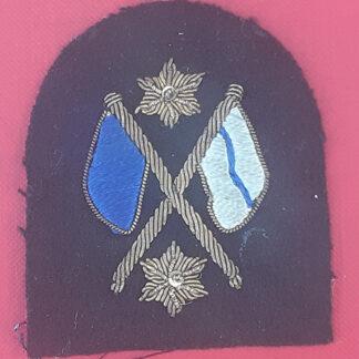 Royal Marines Signallers 2nd Class  - Gold Wire Bullion On Lovat Green Specialist Qualiication Badge.