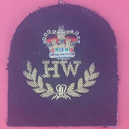 Royal Marines Heavy Weapons 1st Class - Gold & Silver Wire Bullion On Navy Blue Specialist Qualification Badge.