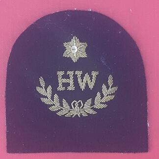 Royal Marines Heavy Weapons 3rd Class - Gold Wire Bullion On Navy Blue Specialist Qualification Badge.